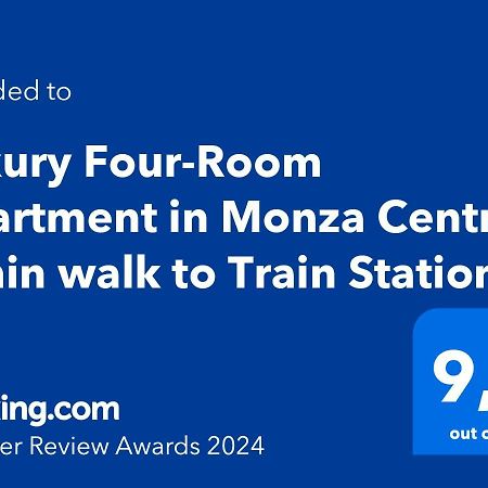 Luxury Four-Room Apartment In Monza Centro - 2 Min Walk To Train Station Exterior foto